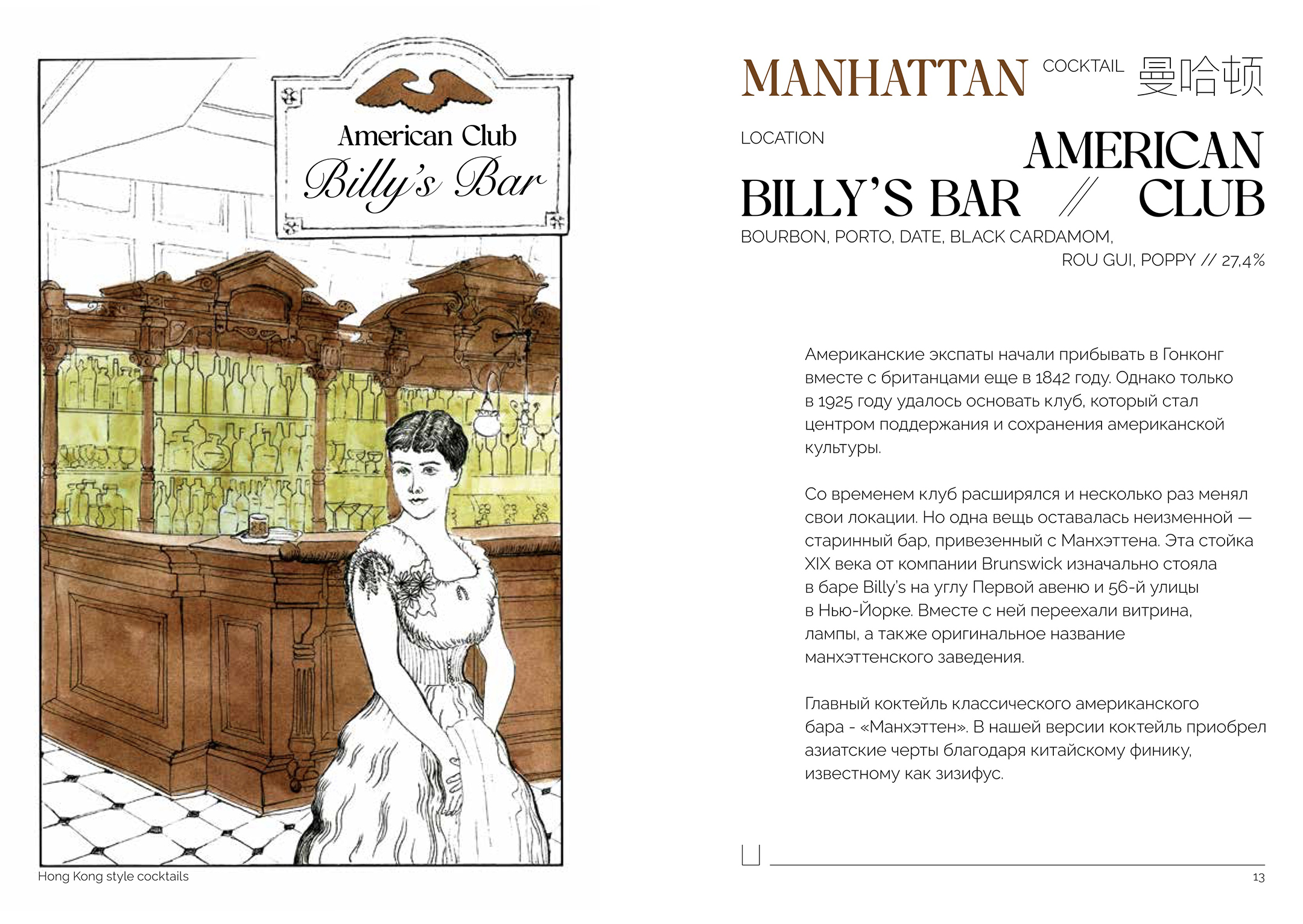 Меню бара, первая часть