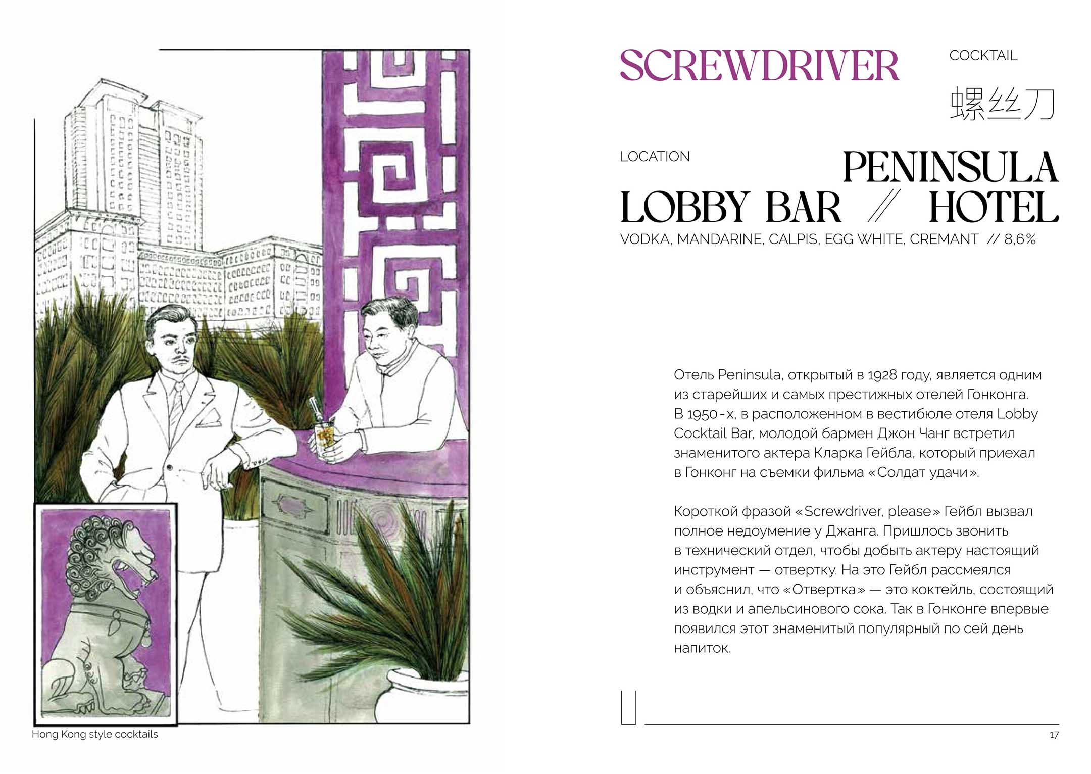 Меню бара, первая часть